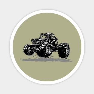 Cartoon monster truck Magnet